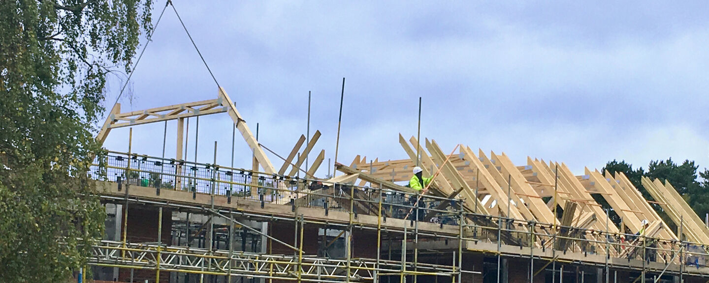 roof construction on one of the millgate properties