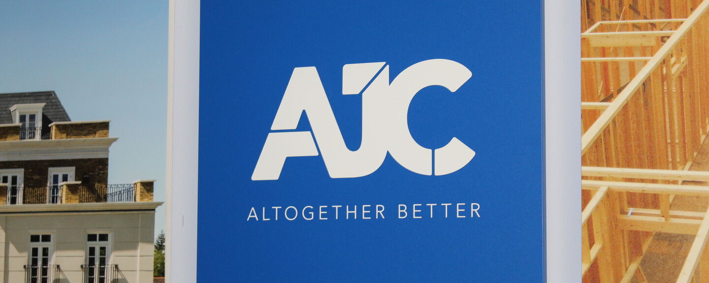 AJC Carpentry Logo in the office