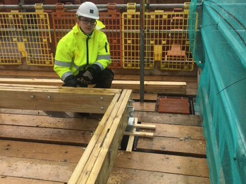 One of the apprentices at AJC Carpentry - Princes trust